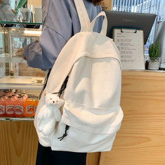 Unisex Canvas Backpack Daypack Satchel School Travel Bookbag