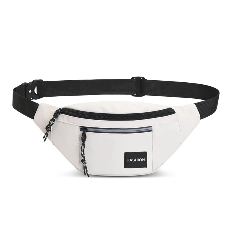 Unisex Chest Bag Crossbody Pouch Nylon Solid Women Hip Waist Pack