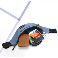 Unisex Chest Bag Crossbody Pouch Nylon Solid Women Hip Waist Pack