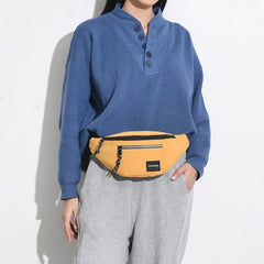 Unisex Chest Bag Crossbody Pouch Nylon Solid Women Hip Waist Pack