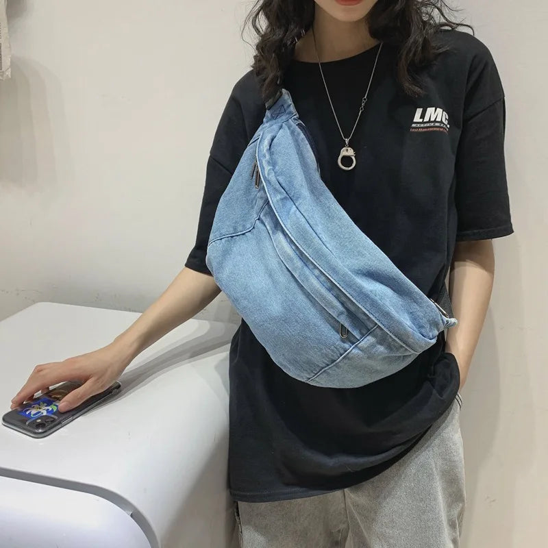 Large Capacity Unisex Crossbody Bag Hip Hop Belt Bag