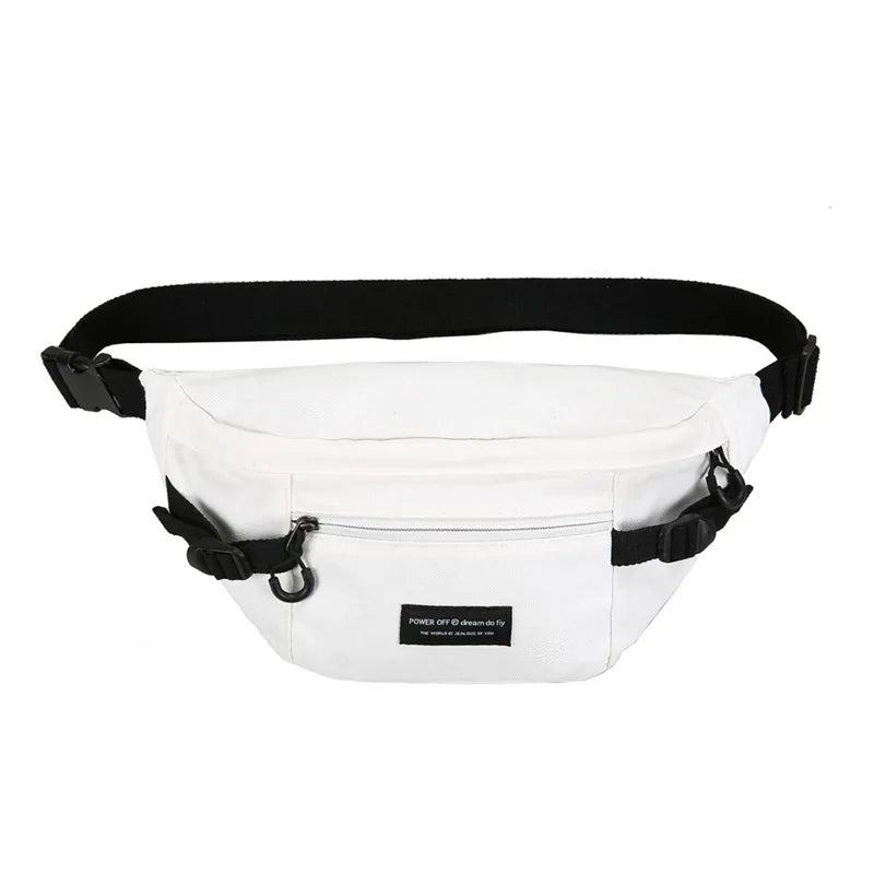 Canvas Unisex Fanny Pack Waist Bag Streetwear Chest Bag Hip Hop Banana Bags