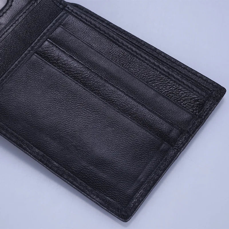 Unisex Lambskin Leather Bifold Wallet 3 Colors