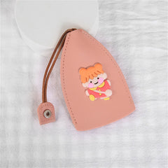 Unisex Leather Keychain Cover Car Key Sleeve Holder
