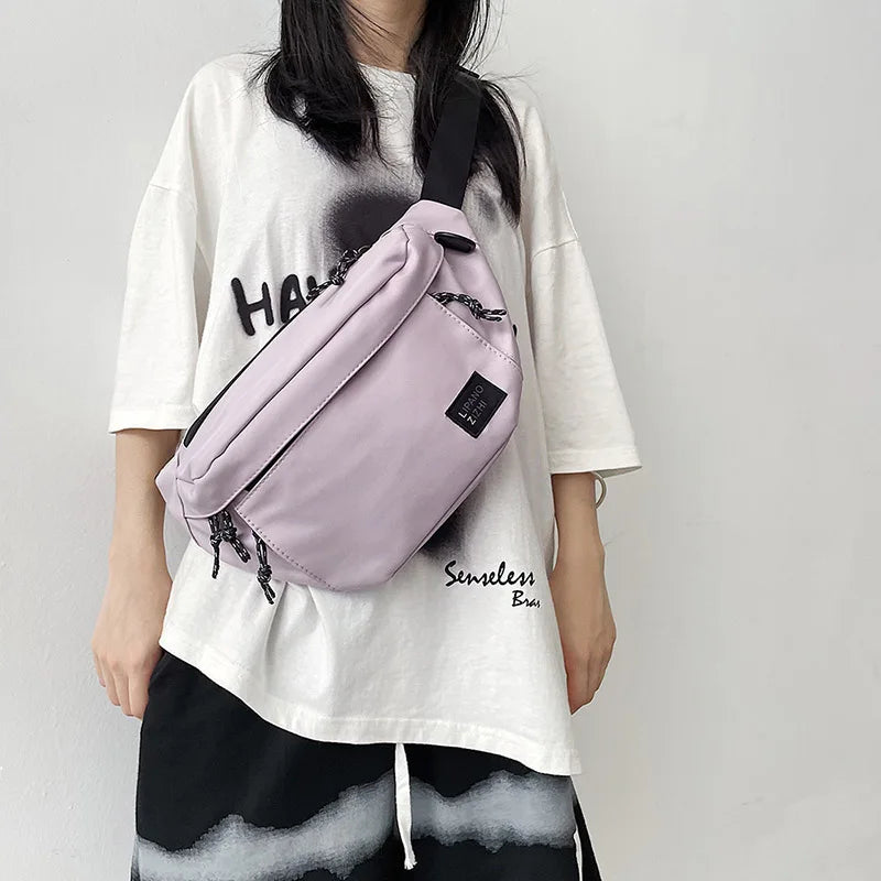 Unisex Nylon Waist Bag Hip Hop Belt Phone Pack