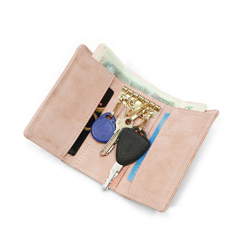 Unisex Scrub Keychain Hollow Pouch Purse Key Cover Bag