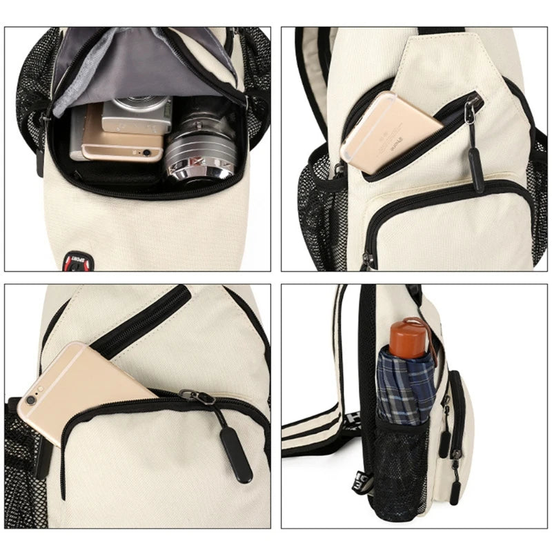 Waterproof Sling Backpack Crossbody Chest Bag Travel Hiking Daypack