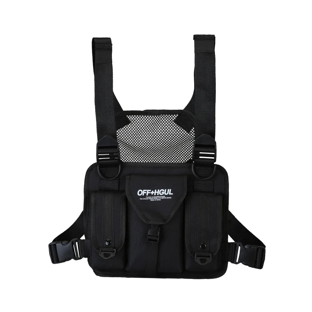 Unisex Streetwear Vest Bag Waistcoat Pack Hip Hop Style