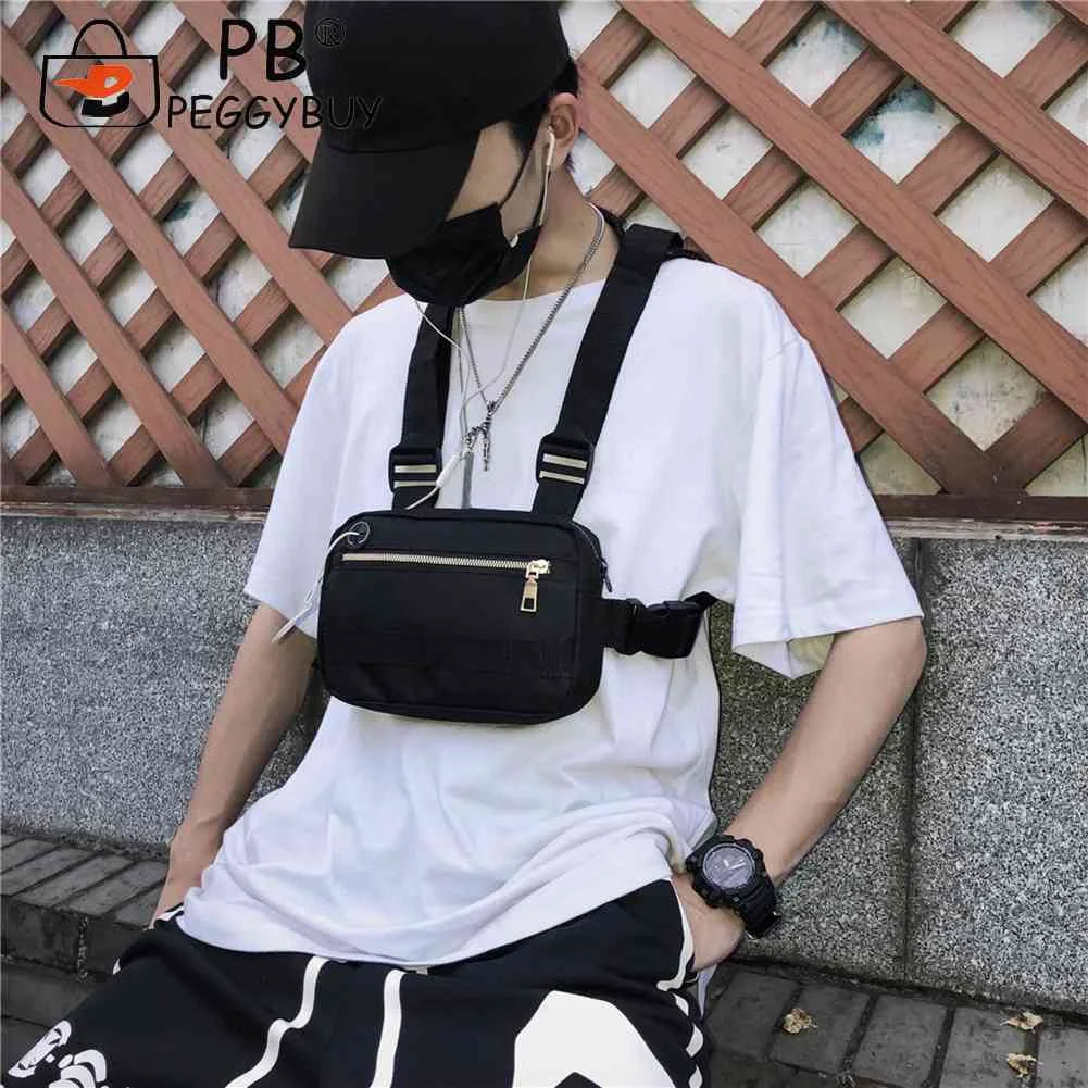 Unisex Streetwear Chest Rig Bag Hip Hop Pouch Tactical Belt Bag