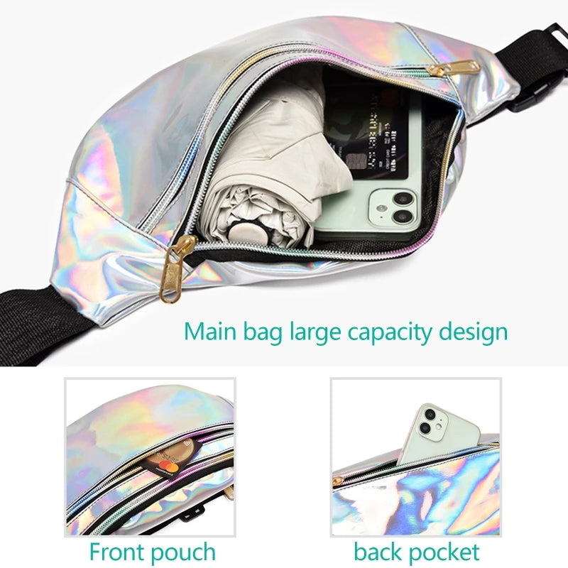 Waterproof Running Waist Fanny Pack Reflective Fitness Belt Bum Bag