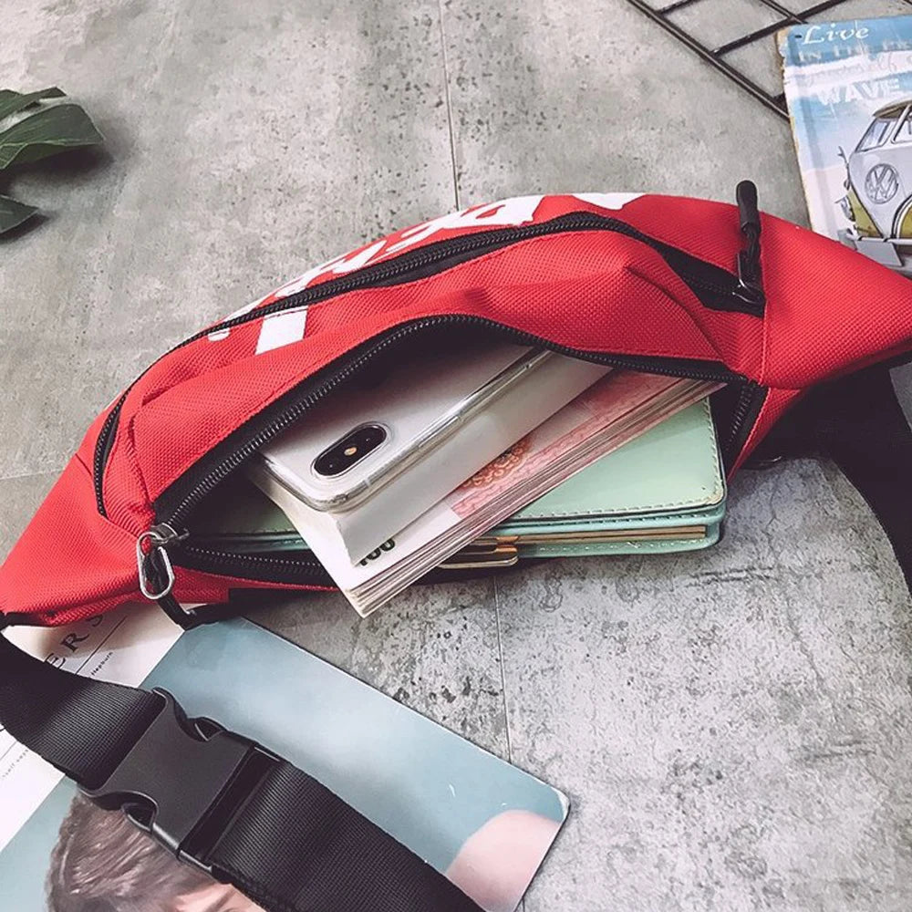 Unisex Waist Fanny Pack Belt Travel Bag Purse Chest Pouch Bullet Pack