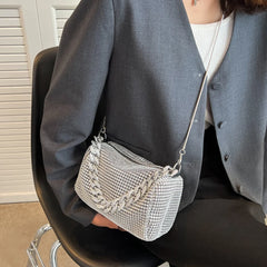 Unistybag Diamonds Chain Crossbody Bag Rhinestones Small Tote Bags Clutch