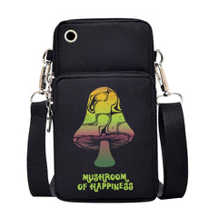 Universal Arm Pouch Shoulder Crossbody Bag Waterproof Mushroom Print