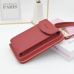 Universal PU Leather Phone Bag Wallet Diagonal Shoulder Bag