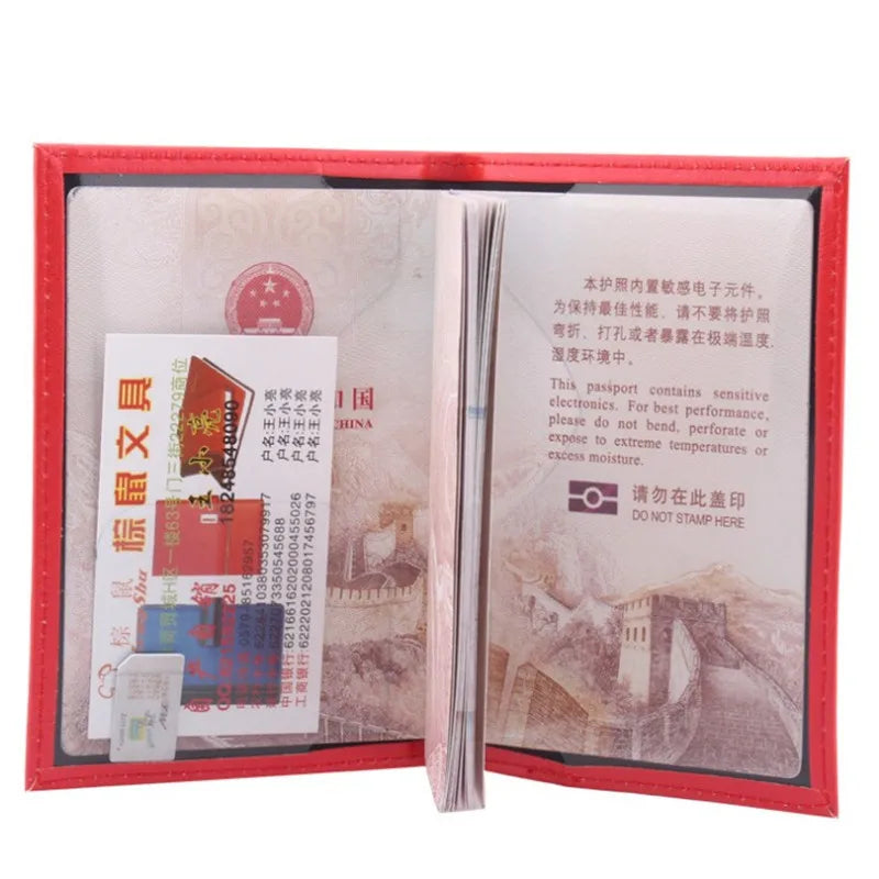 Pink Pu Leather Passport Cover Lovely Girl Case