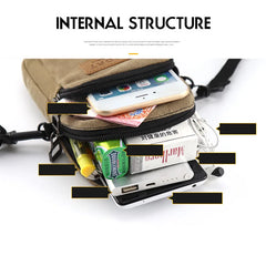 Waterproof Multifunctional Canvas Phone Bag Shoulder Bag Man Handbag