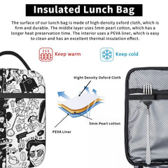 Unus Annus Memento Mori Symbol Insulated Lunch Bag