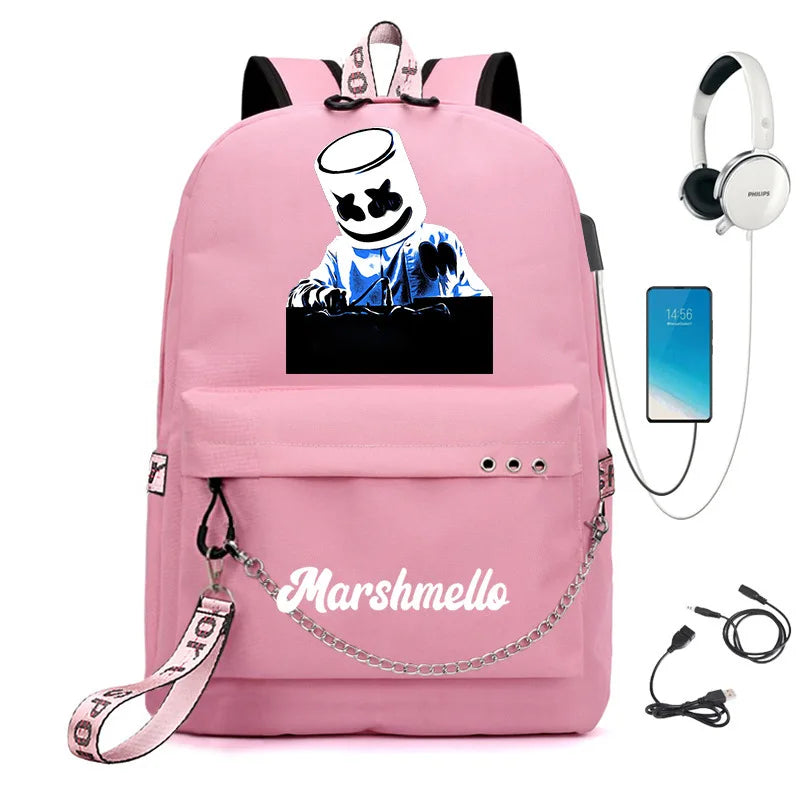 USB Charging Backpack for Girls Boys Laptop Travel School Bag