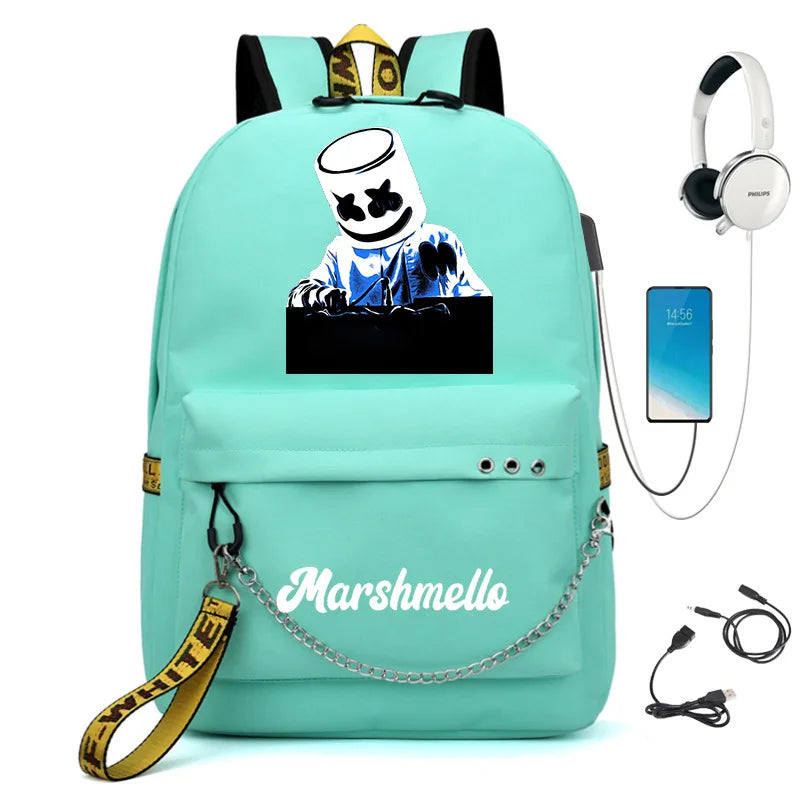 USB Charging Backpack for Girls Boys Laptop Travel School Bag