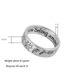 925 Silver Pastoral Flower Couple Rings Vintage Engagement Jewelry