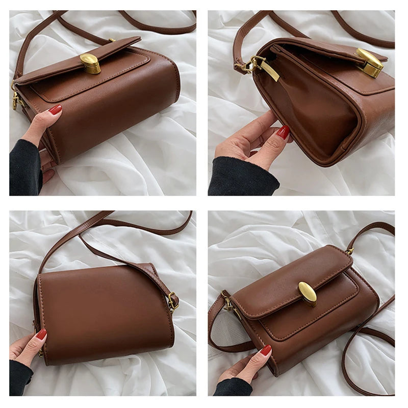 Women's PU Leather Crossbody Bag with Handle