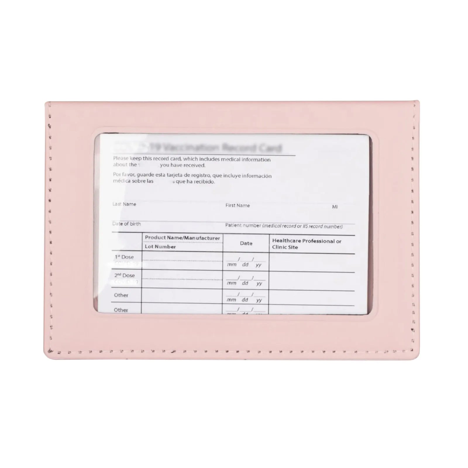 Vaccination Certificate Leather Storage Bag