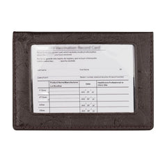Vaccination Certificate Leather Storage Bag