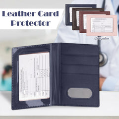 Vaccination Certificate Leather Storage Bag