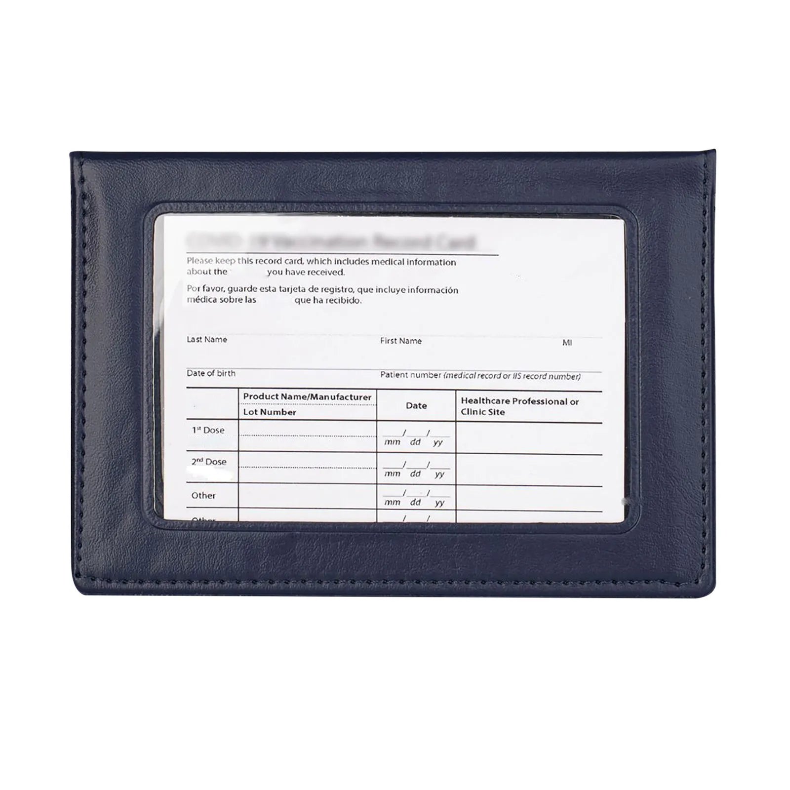 Vaccination Certificate Leather Storage Bag