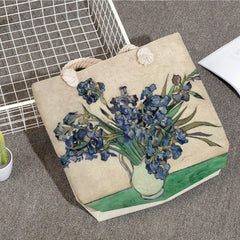 Van Gogh Oil Painting Tote Bag Retro Art Travel Bag Women High Handbags