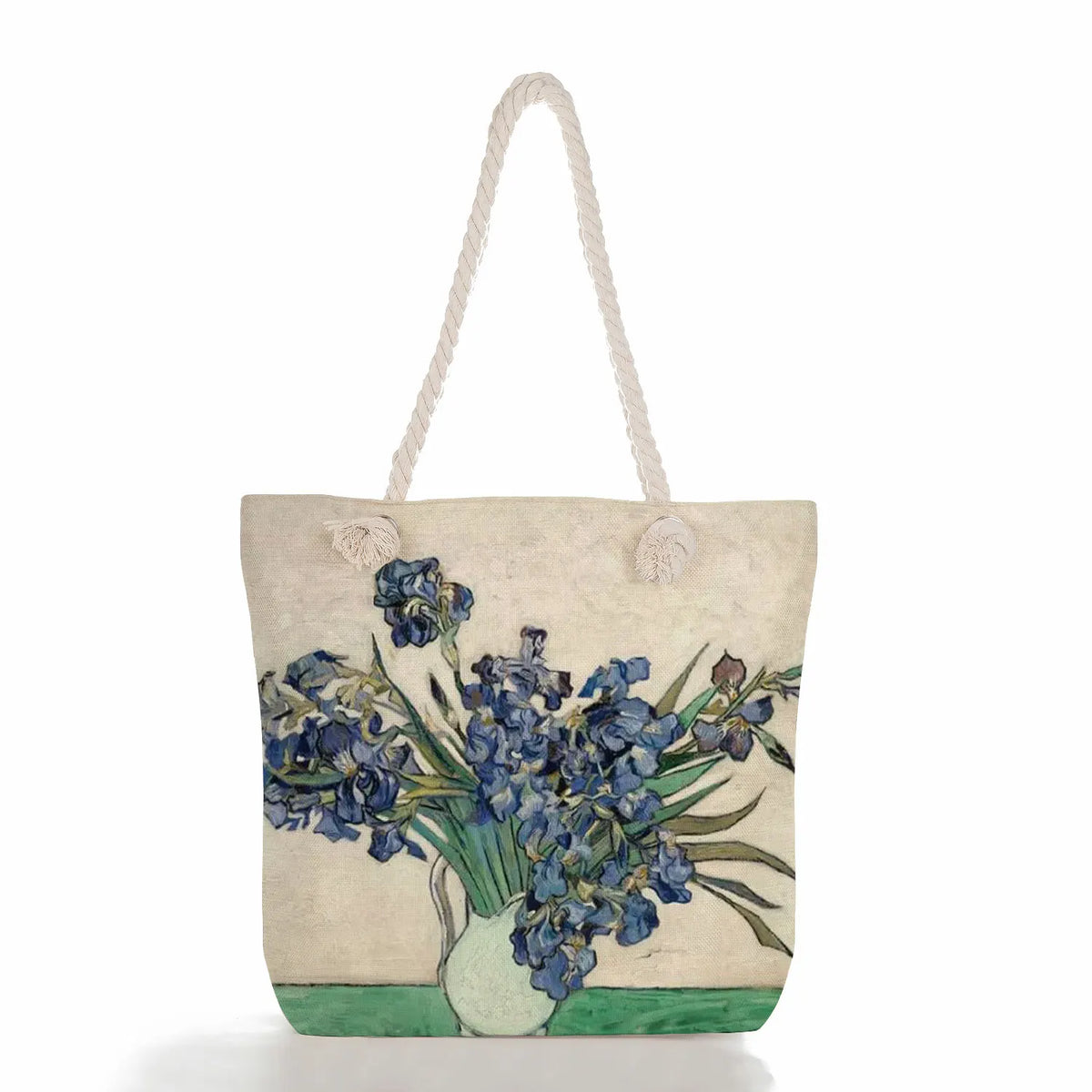 Van Gogh Oil Painting Rope Tote Bag Eco Shopping Handbag