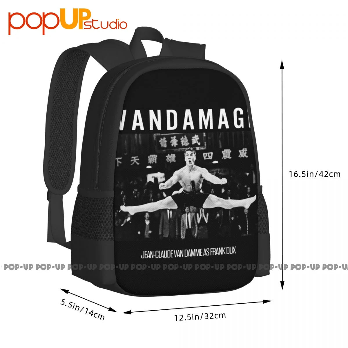 Van Damage Bloodsport Van Damme Backpack Large Capacity Gym Foldable 3D Printing