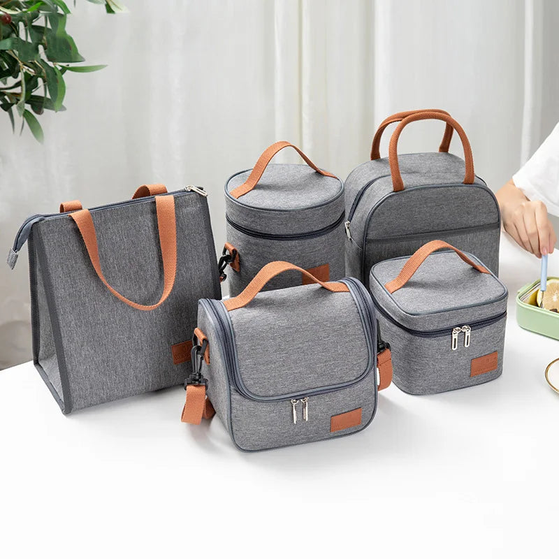 Portable Insulation Bag Aluminum Foil Thickened Retain Freshness Lunchbox Bags