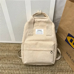 Velvet Backpack Women College School Bags Girls Schoolbags