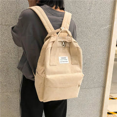 Velvet Backpack Women College School Bags Girls Schoolbags