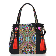 Bohemian Tassel Embroidered Handbag Crossbody Shoulder Bag