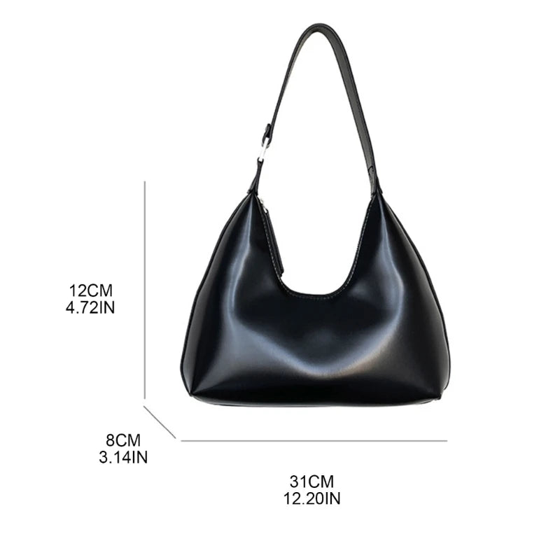Women's PU Leather Shopping Bag Casual Shoulder Pouch