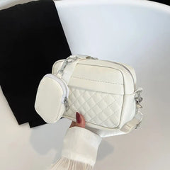 Versatile Women Shoulder Bag PU Leather Travel Bag Waist Bags Square Bag