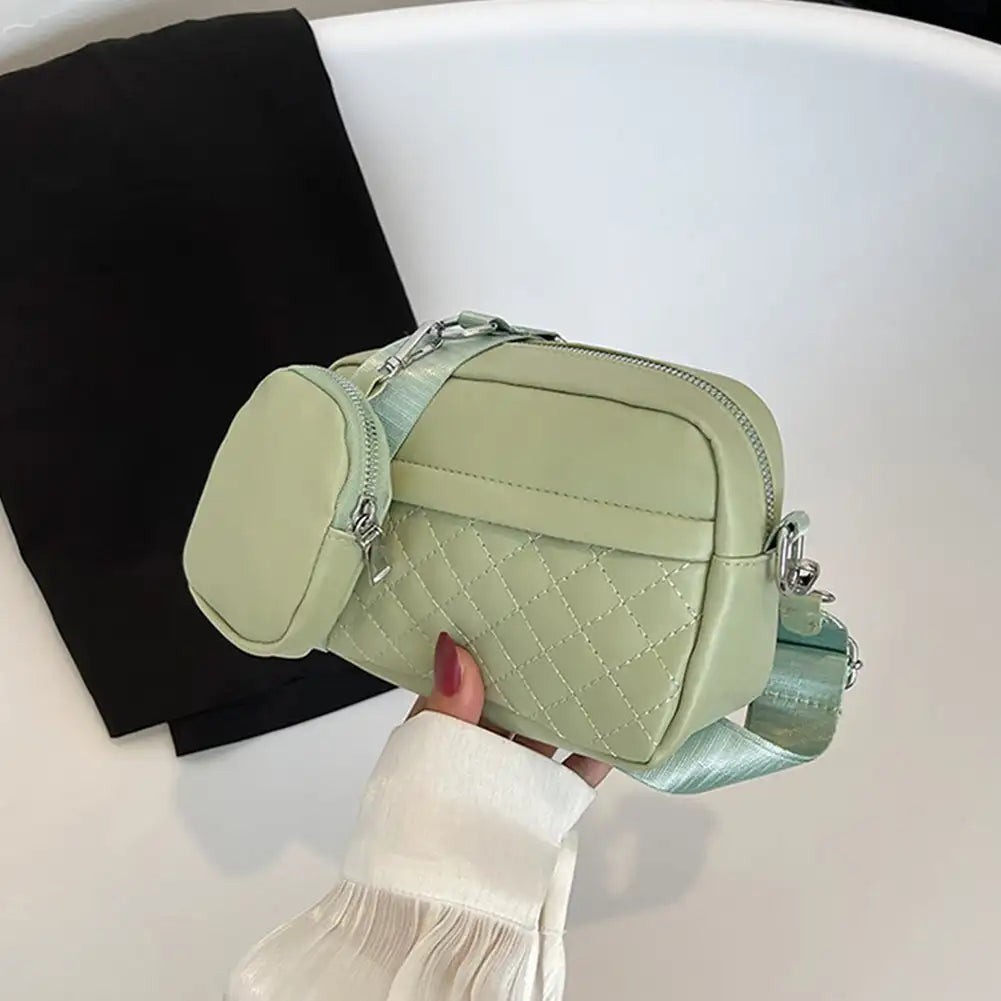Versatile Women Shoulder Bag PU Leather Travel Bag Waist Bags Square Bag