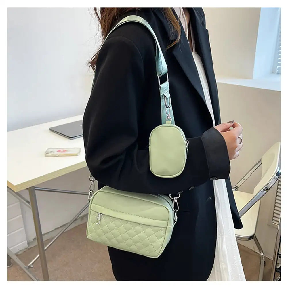 Versatile Women Shoulder Bag PU Leather Inclined Handbags