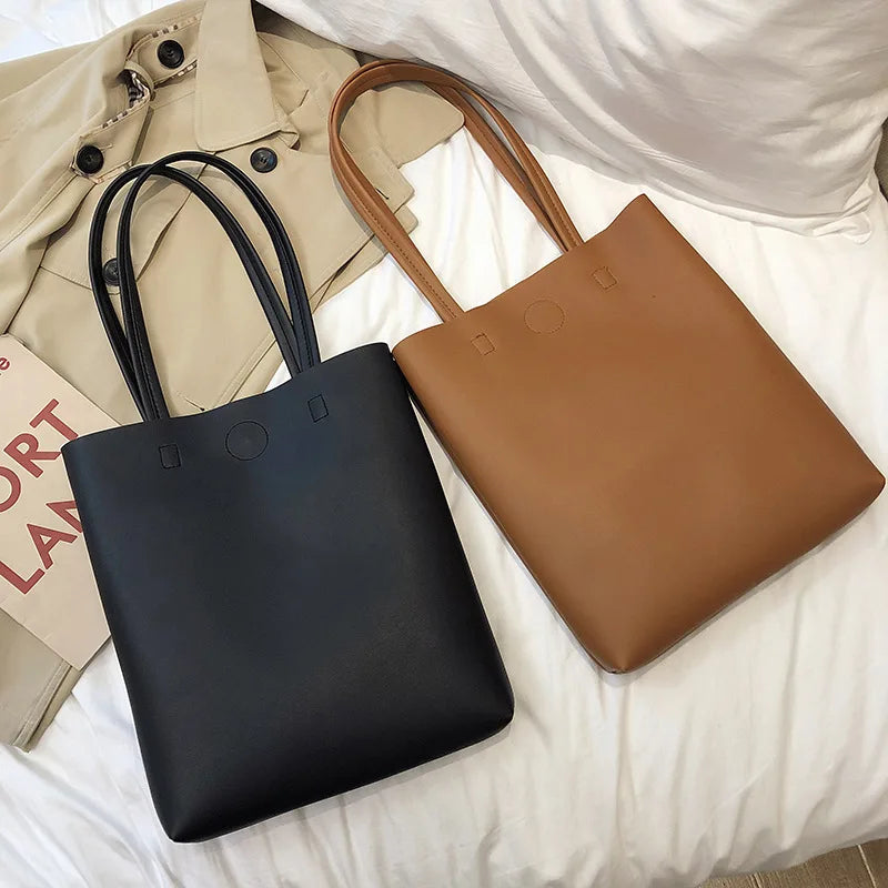 Vertical Women's Bag One Shoulder Large Capacity Tote Bag