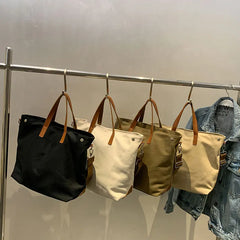 Canvas Shoulder Bag Large Capacity Shopping Bag Winter Messenger Bag