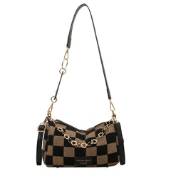 Winter Women's Bag Retro Messenger Canvas Shoulder Bag Chain Handbag