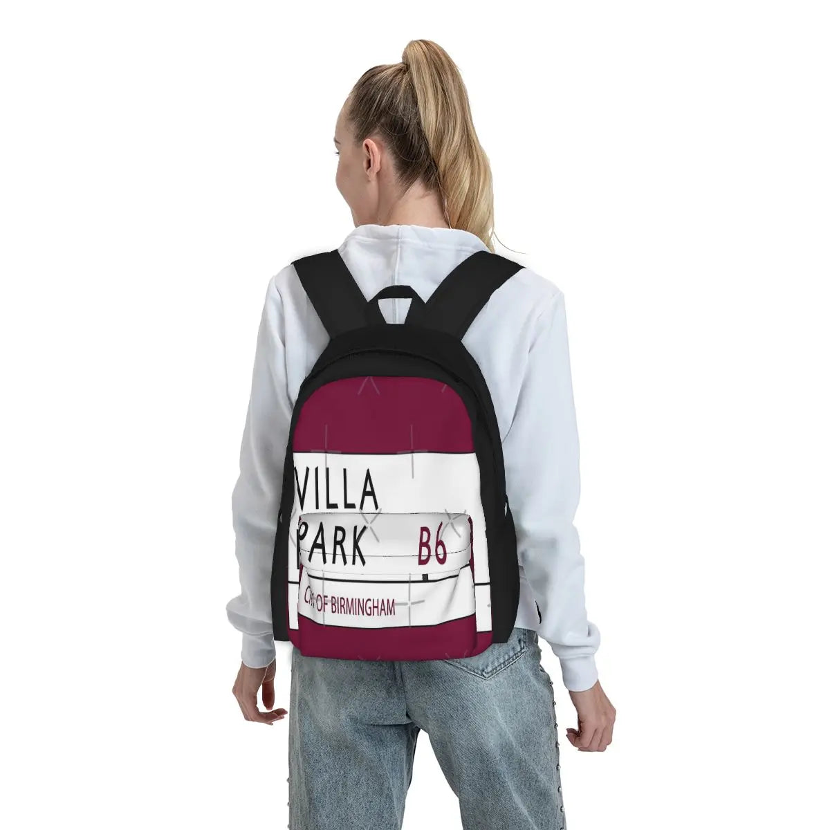 Villa Park Road Sign Backpacks Men's and Women's Rucksack