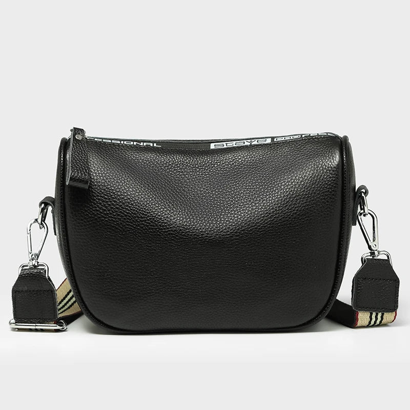 Vintage Leather Shoulder Bag - Women