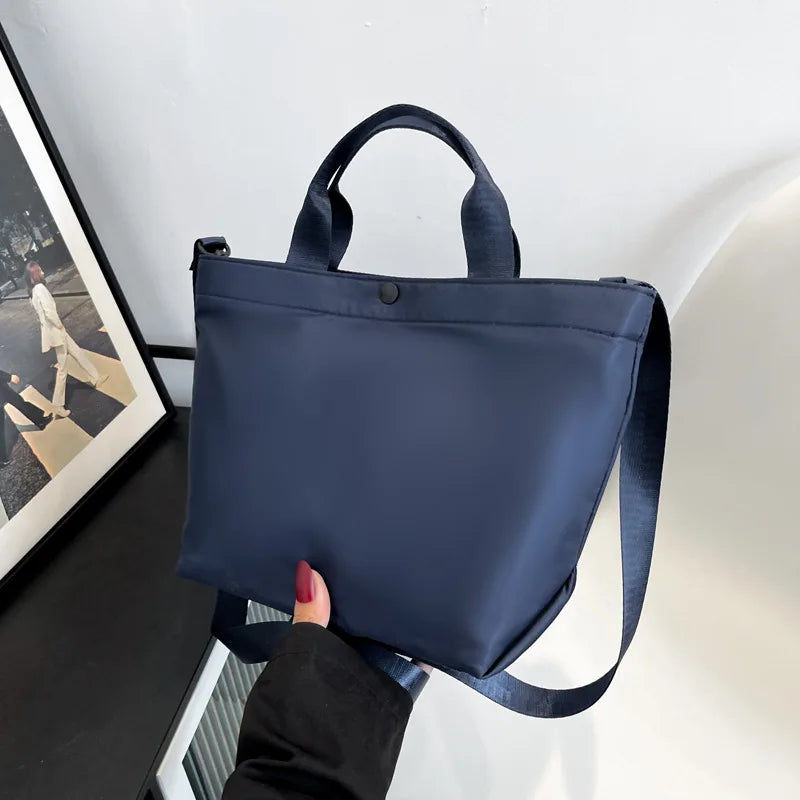 Vintage Large Capacity Handbag Women's Nylon Cloth Shoulder Bag