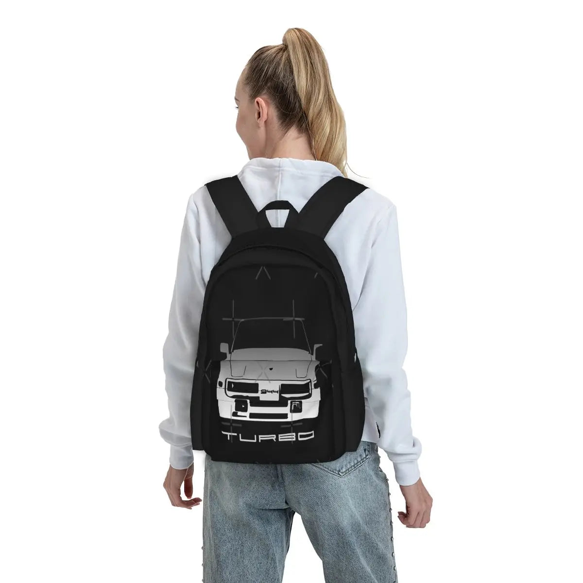 Vintage 944 Turbo Stencil Backpacks Men's & Women's School Bags
