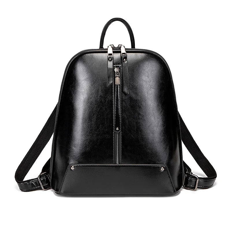 Vintage PU Leather Backpack Women Crossbody Bag