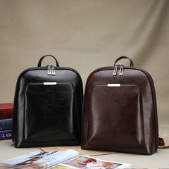 Vintage PU Leather Backpack Women Crossbody Bag