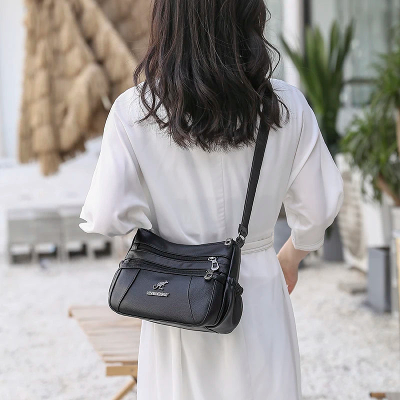 Vintage PU Leather Shoulder Bags Women